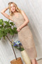 ADORA Lurex Crochet Dress with Lining