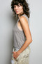 POL V-Neck Contrast Ribbed Sleeveless Tank