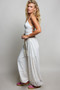 POL Patchwork Mixed Knit Wide Leg Pants
