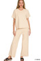 Zenana Viscose Round Neck Top & Pants Set
