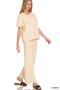 Zenana Viscose Round Neck Top & Pants Set