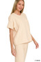 Zenana Viscose Round Neck Top & Pants Set