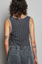 POL V-Neck Contrast Ribbed Sleeveless Tank