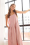 ADORA Square Neck Wide Leg Overalls with Pockets