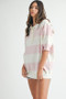 MABLE Oversized Stripe Polo Collar Sweater