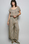 POL Off-Shoulder Ruffle Crop Top
