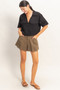 Collared V-Neck Top​