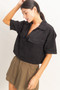 Collared V-Neck Top​