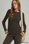 Umgee Brushed Rib Long Sleeve Top