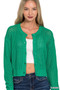 Zenana Button Down Lightweight Crochet Cardigan Sweater
