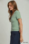 Umgee Sweetheart Neckline Front Double-Lined Top