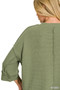 Zenana Double Knit 3/4 Sleeve Top