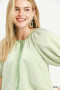 Umgee Checker Puff Sleeve Button Front Blouse