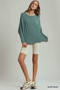 Umgee Batwing Round Neck Long Sleeve Top