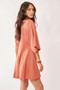 Davi & Dani Solid Draped Sleeve Ties Back Skort Romper