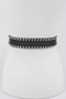 Rhinestone Trimmed Multi Metal Plus Size Belt 
