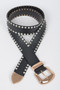 Rhinestone Trimmed Multi Metal Plus Size Belt 