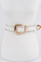 Rhinestone Trimmed Multi Metal Plus Size Belt 