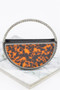 Rhinestone Handle Tortoise Bag