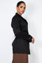 Double-Breasted Notch Belted Coat