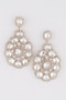 Multi Rhinestone Teardrop Earrings 