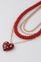 Multi Jeweled Heart Necklace