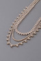 Triple Rhinestone Drop Necklace 
