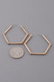 Hexagon Hoop Earrings 
