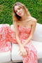 Strapless Top & Pant Print Set​