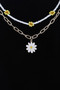 Multi Flower Charms Necklace
