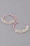 Beaded Flower Hoop Earrings 
