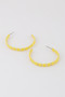 Square Beaded Hoop Earrings 