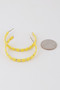 Square Beaded Hoop Earrings 