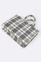 Tweed Plaid Medium Tote Bag 