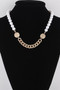 Two Toned Pearl N Bead Necklace 