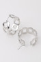 Flat Link Chain Hoop Earrings 