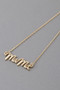 Mama Script Necklace
