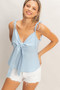 Tie Front Spaghetti Strap Top​​​​