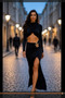 High Slit Side Maxi Skirt Set​​