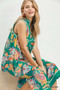 Umgee Paisley Floral Sleeveless Midi Dress