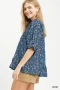 Umgee Paisley Print Chambray Top