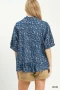 Umgee Paisley Print Chambray Top
