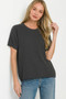 Zenana Viscose Round-neck Short Sleeve Sweater
