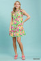 Umgee Floral Ruffle Mini Dress