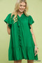 Umgee Smocked Ruffle Babydoll Mini Dress