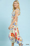 Umgee Floral Smocked Midi Dress