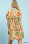 Umgee Jacquard Abstract Print Mini Dress