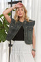 ADORA Sleeveless Button Down Denim Jacket