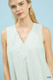 Umgee Chevron Stripe Sleeveless Midi Dress