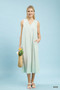 Umgee Chevron Stripe Sleeveless Midi Dress